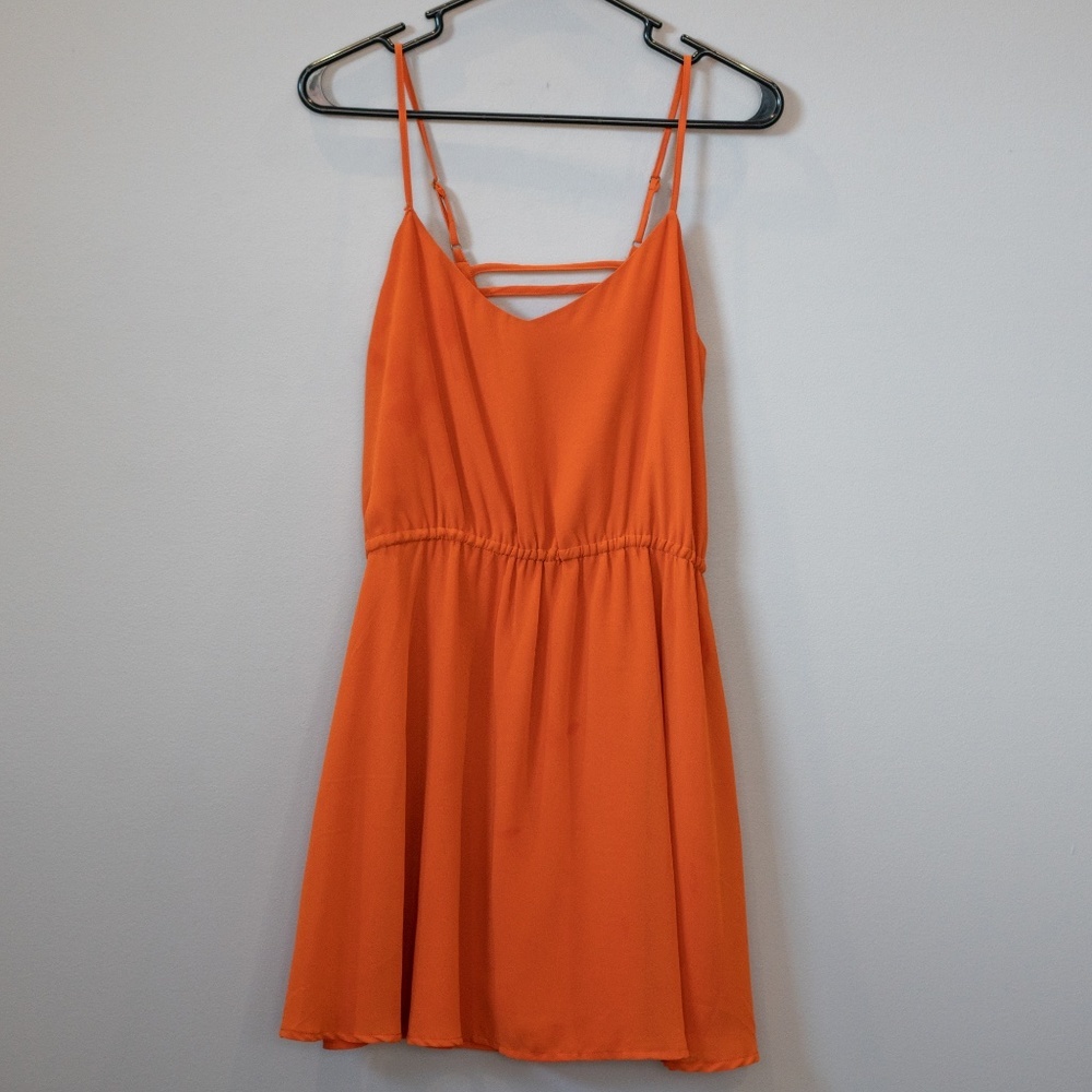 Naked Zebra Orange Dress Low Back
